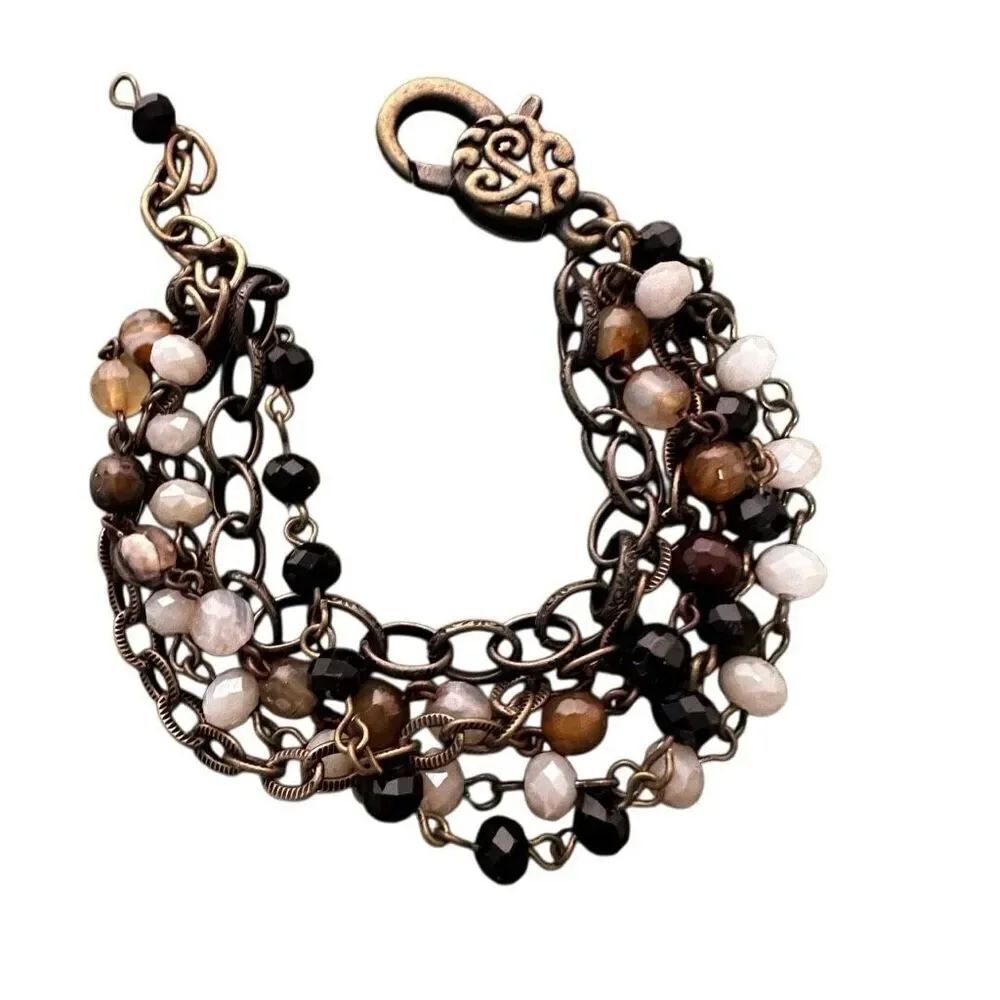 Llizzy James beaded multi strand bracelet